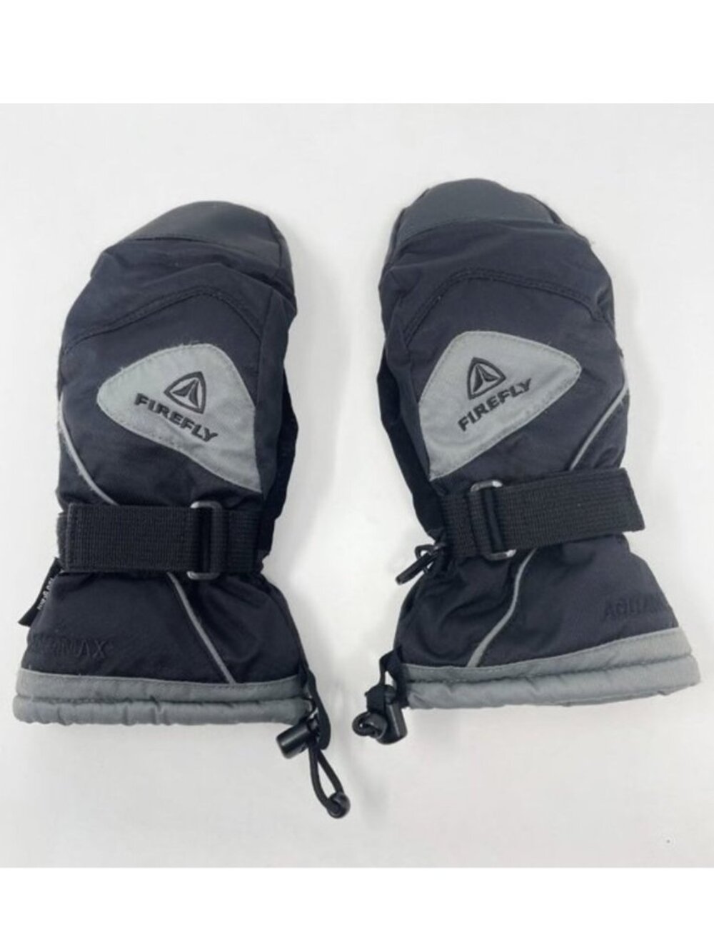 Firefly Kids XL Ski Snowboard Mittens 3M Thinsulate Black Gray